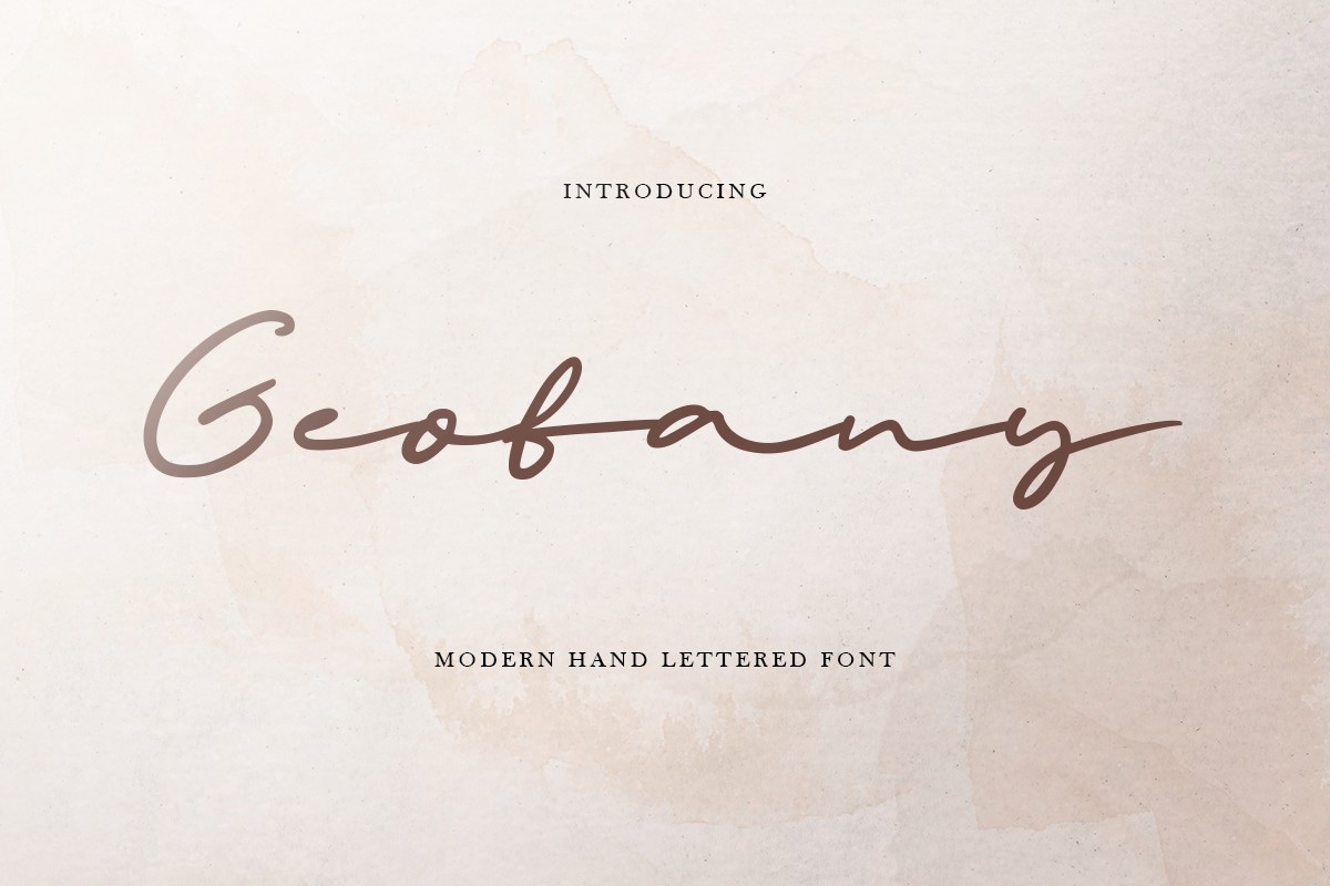 Schriftart Geofany