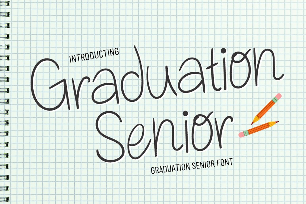 Schriftart Graduation Senior