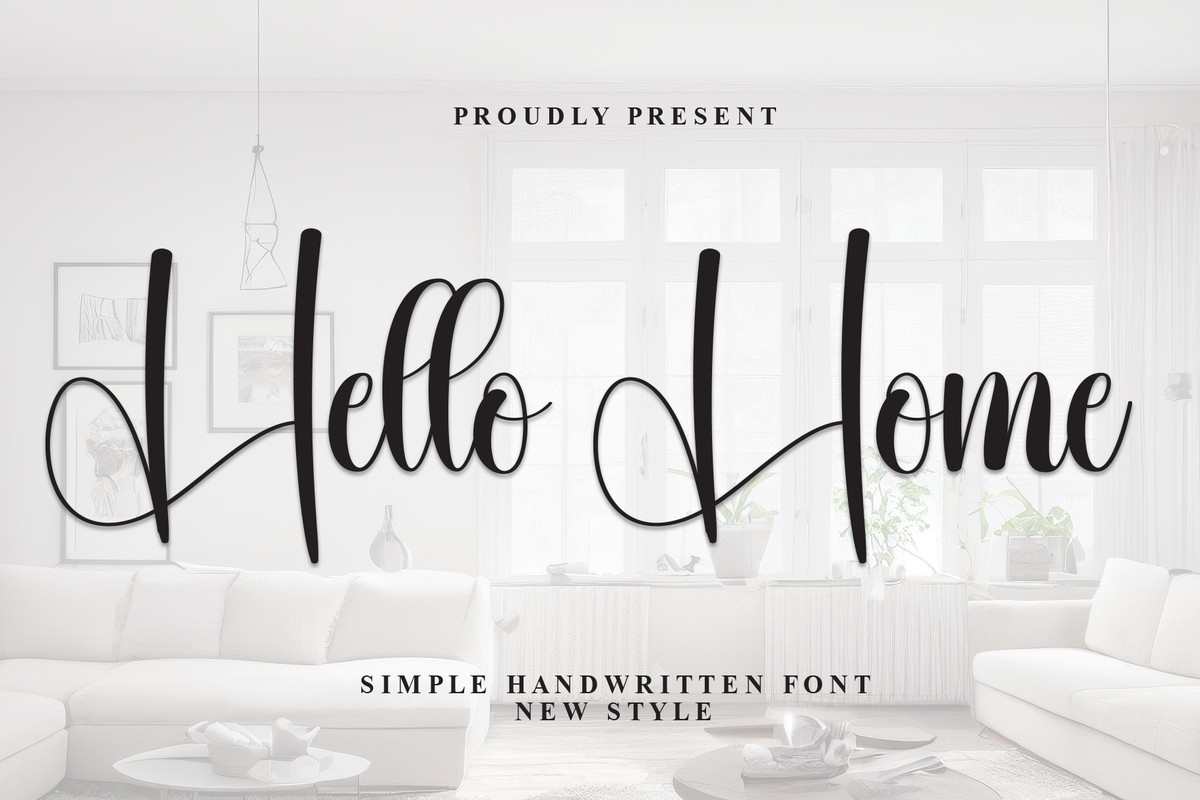 Schriftart Hello Home