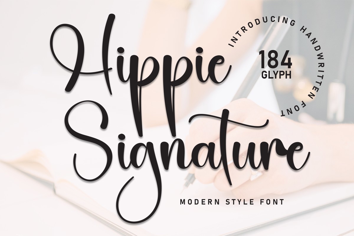 Schriftart Hippie Signature