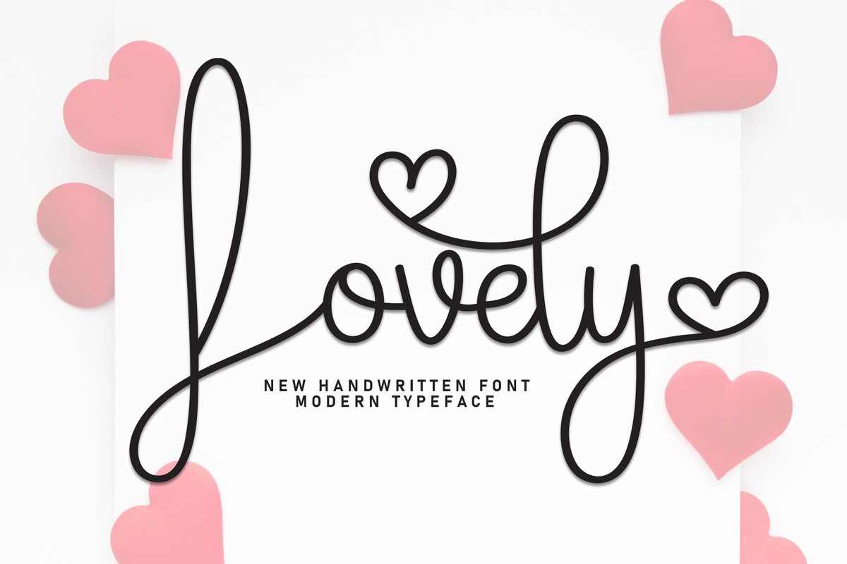 Schriftart Lovely