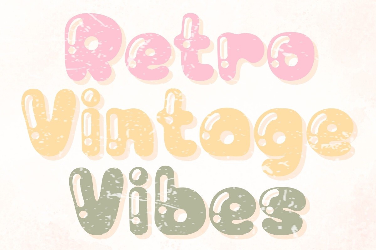 Schriftart Retro Vintage Vibes