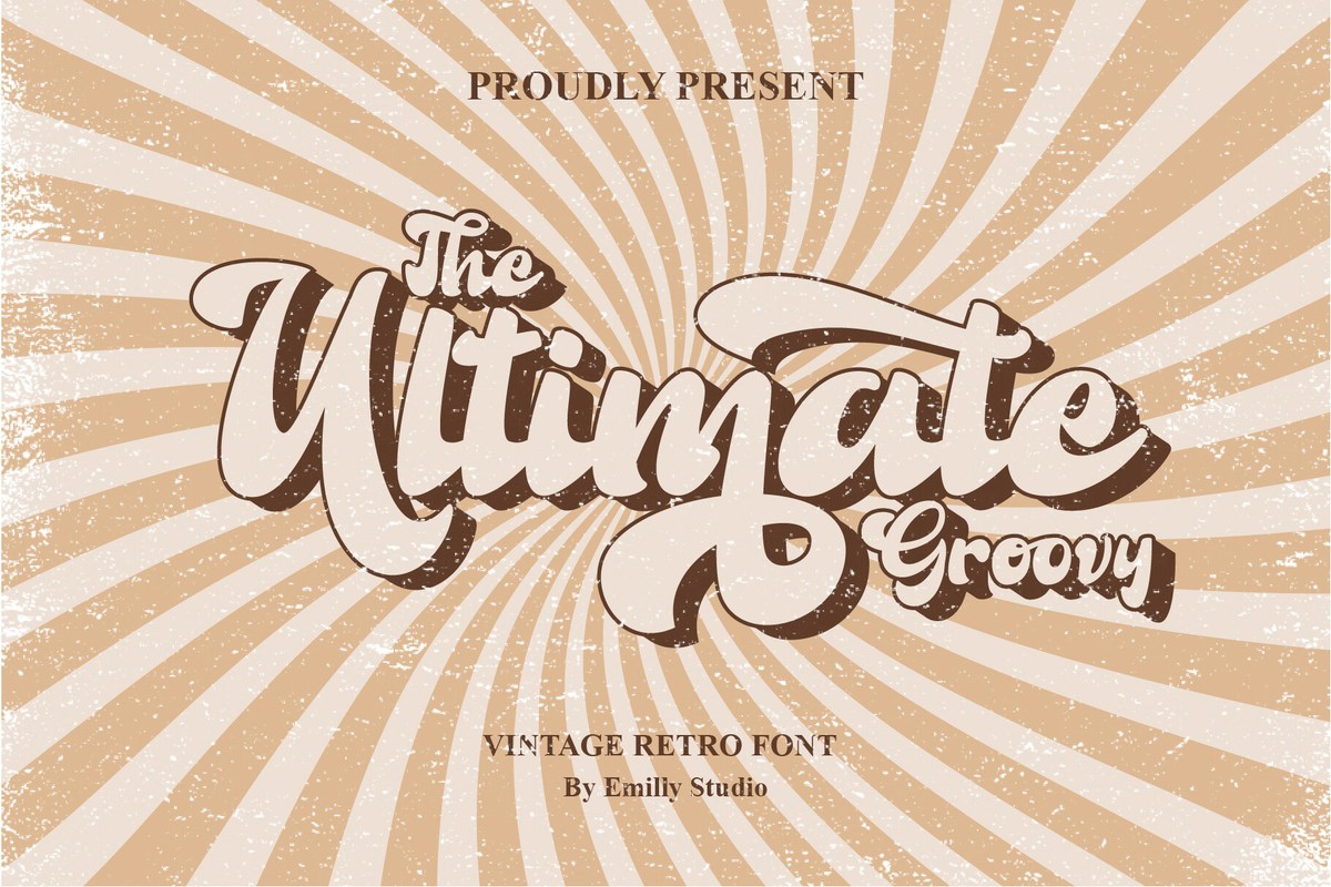 Schriftart The Ultimate Groovy