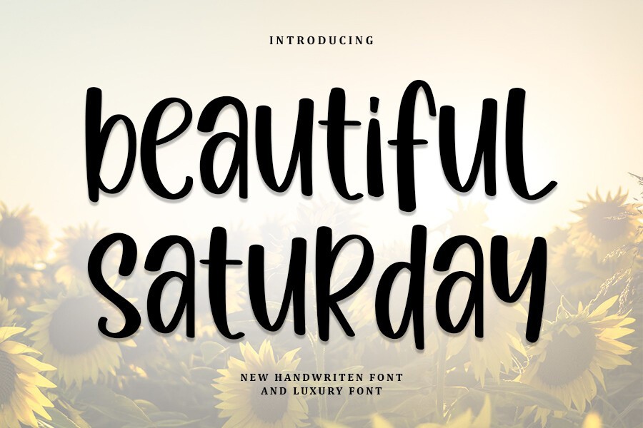 Schriftart Beautiful Saturday