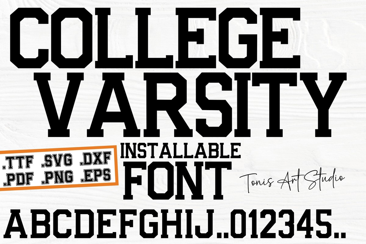 Schriftart AB College Varsit