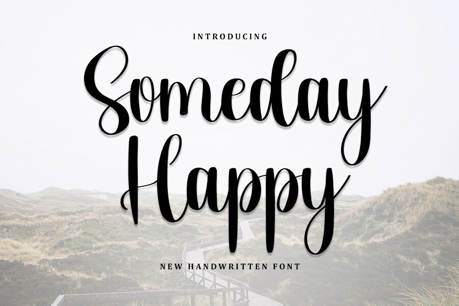 Schriftart Someday Happy