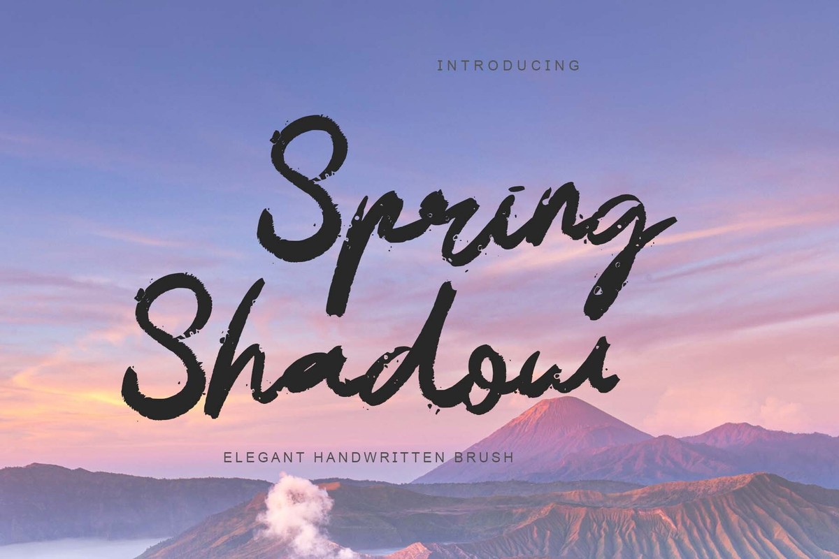 Schriftart Spring Shadow