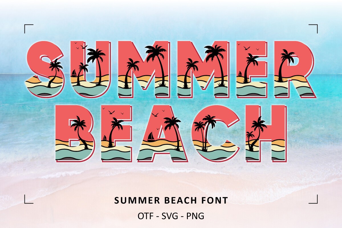 Schriftart Summer Beach