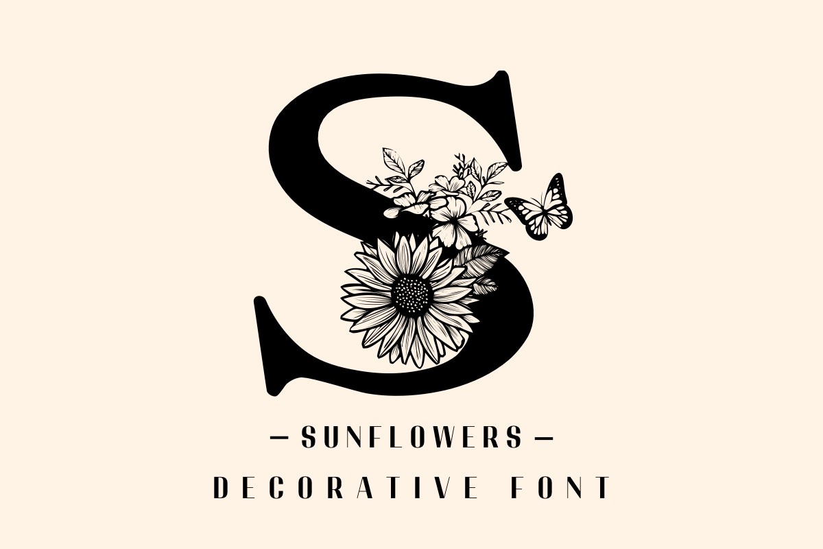 Schriftart Sunflowers