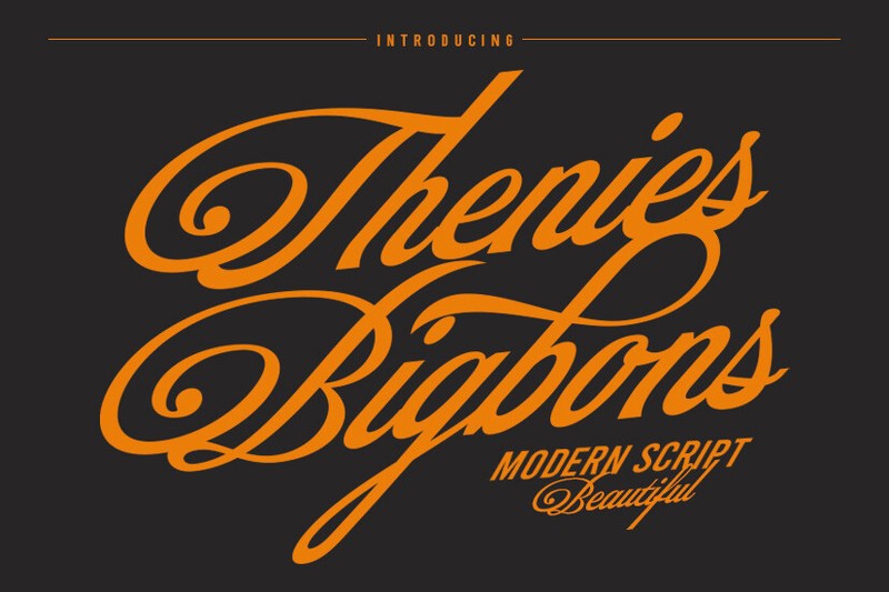 Schriftart Thenies Bigbons