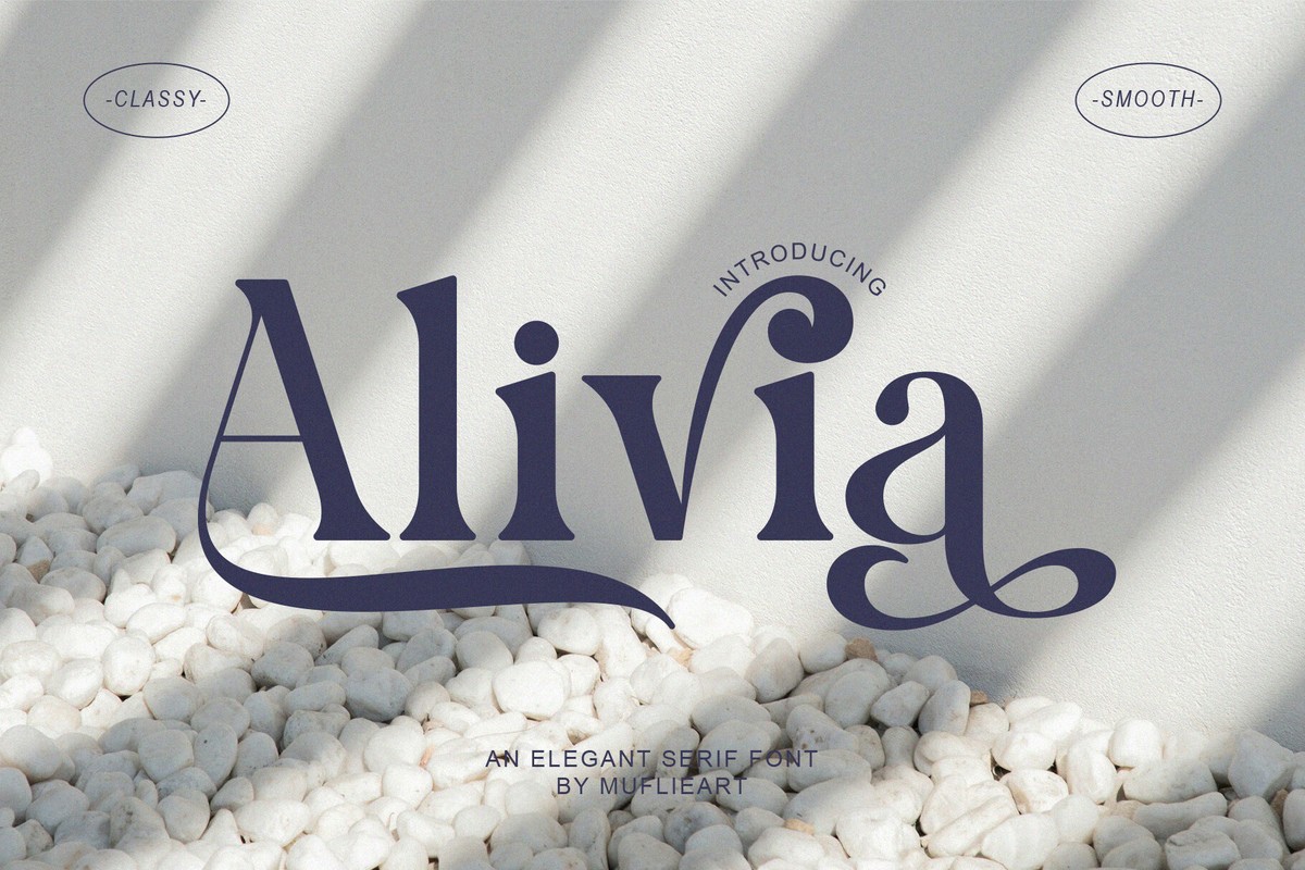 Schriftart Alivia