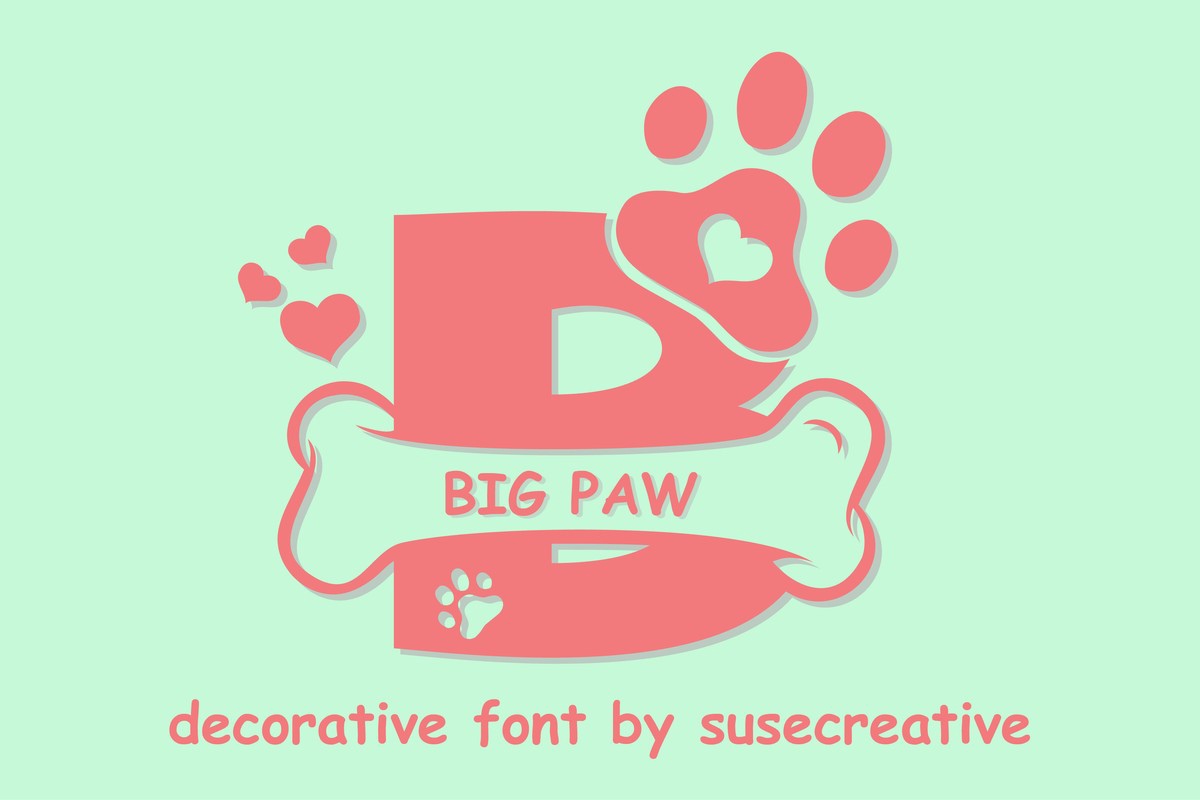 Schriftart Big Paw