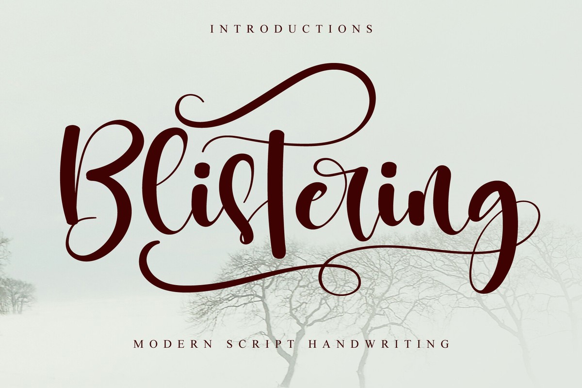 Schriftart Blistering