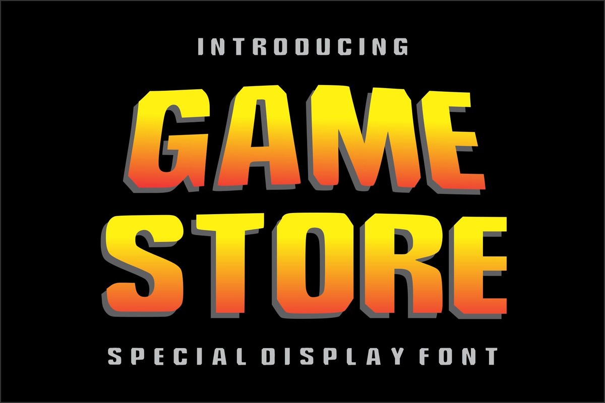 Schriftart Game Store