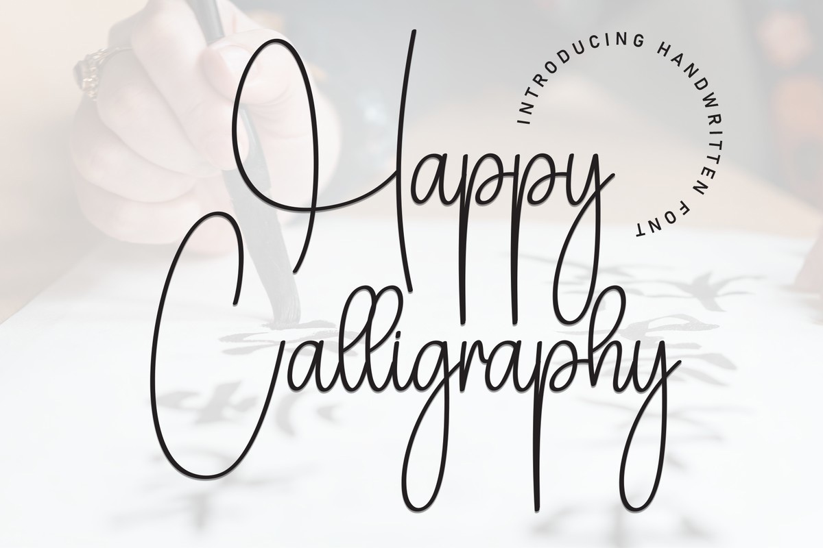 Schriftart Happy Calligraphy