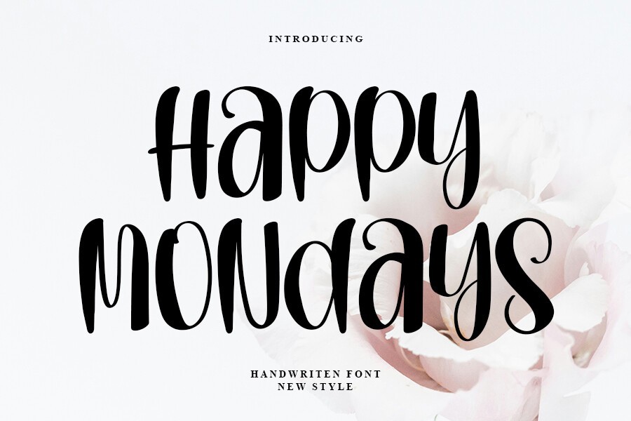 Schriftart Happy Mondays