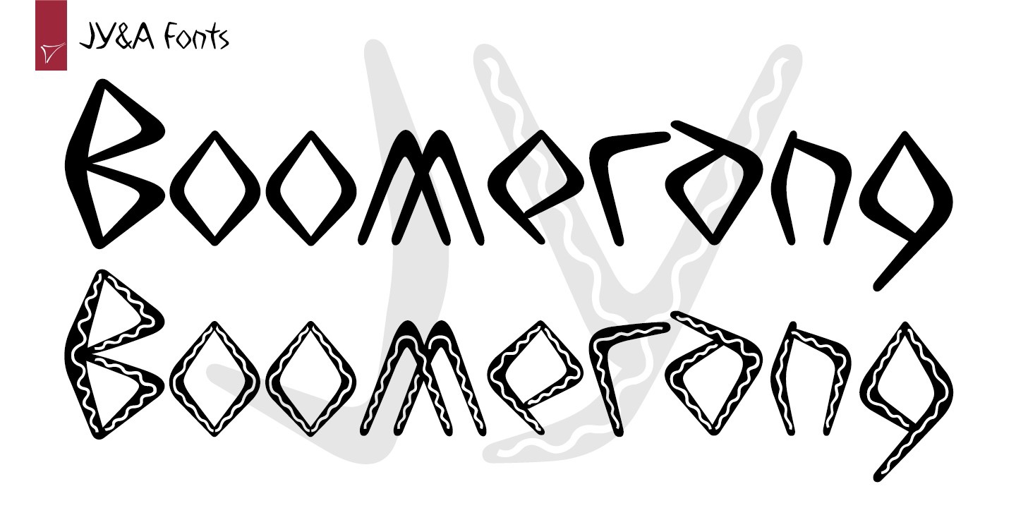 Schriftart Boomerang JY