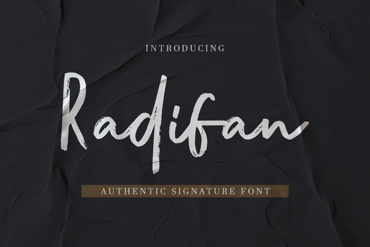 Schriftart Radifan