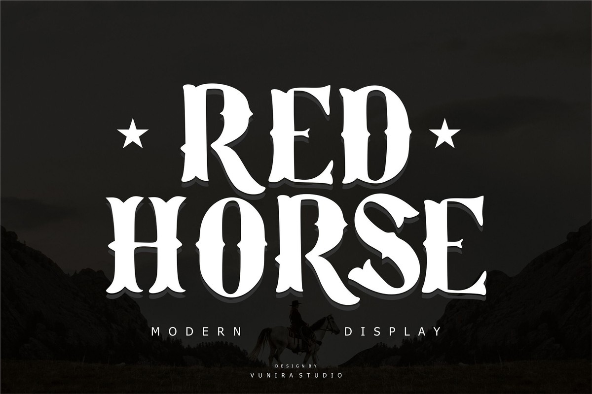 Schriftart Red Horse