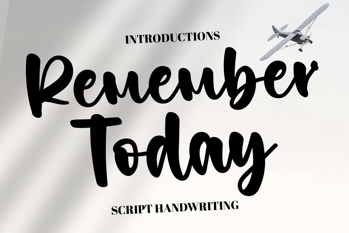 Schriftart Remember Today