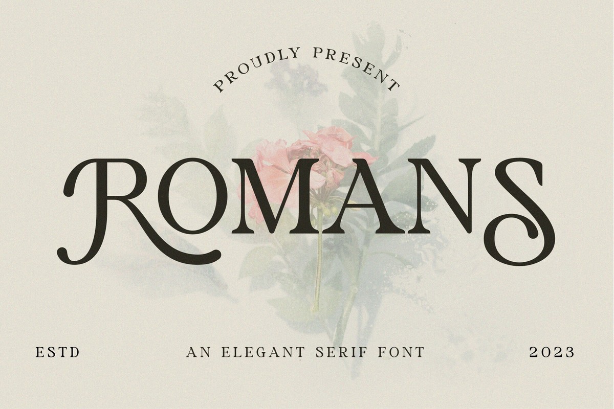 Schriftart Romans