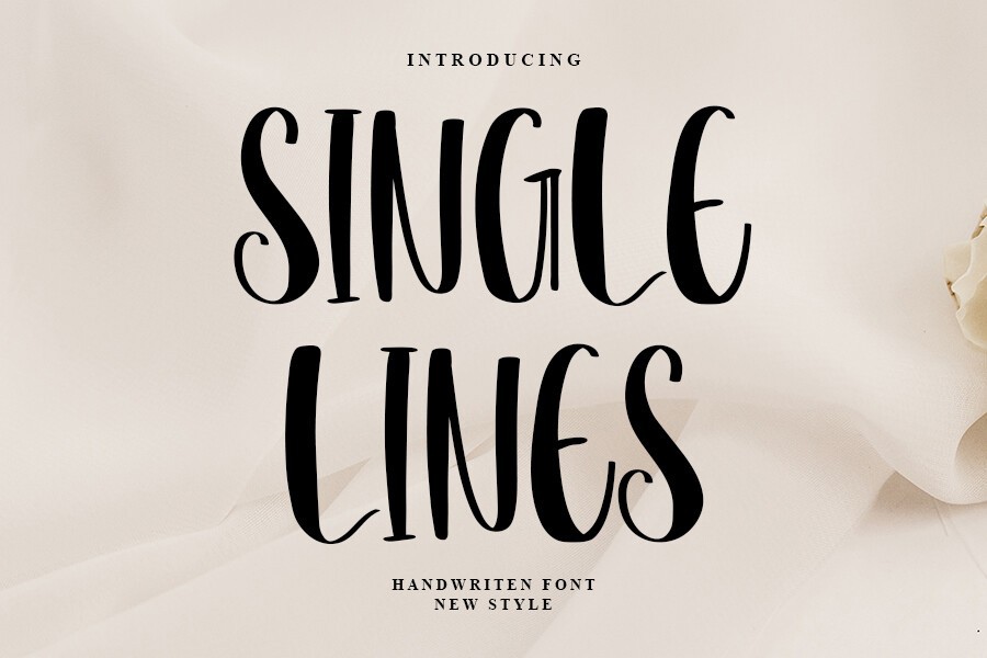 Schriftart Single Lines