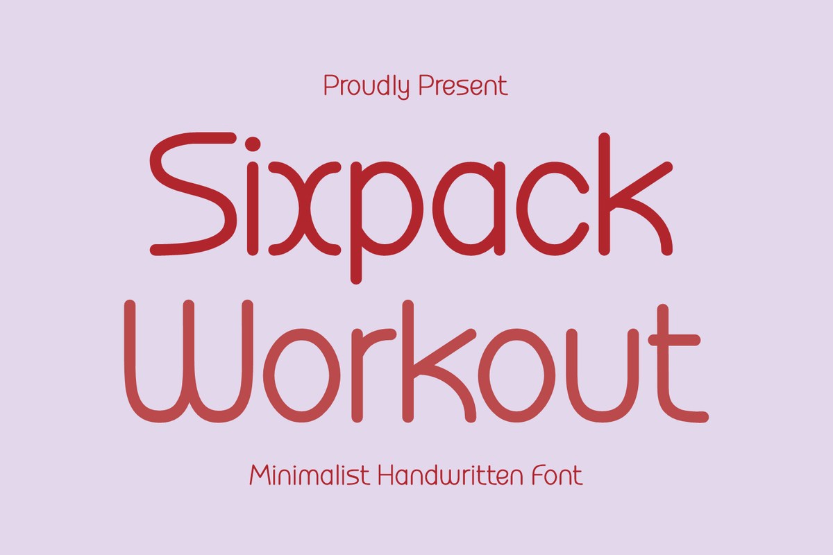 Schriftart Sixpack Workout