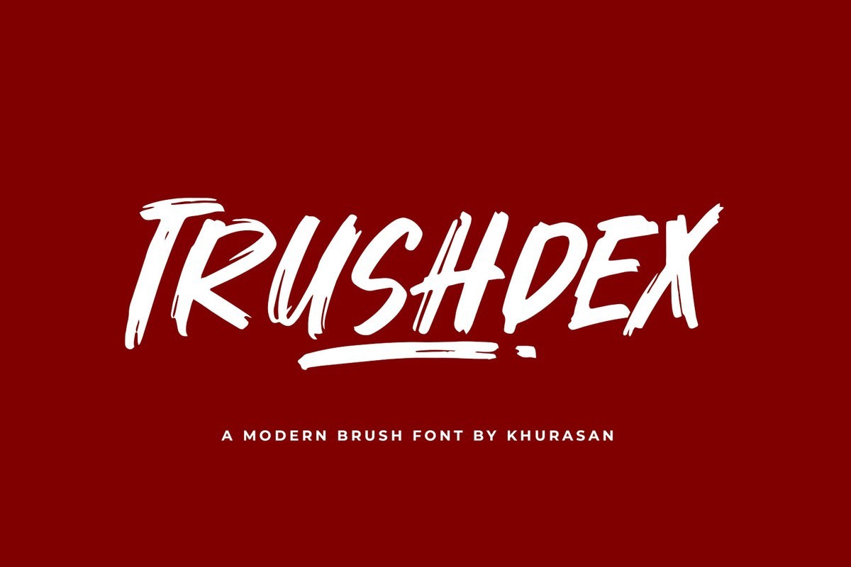 Schriftart Trushdex