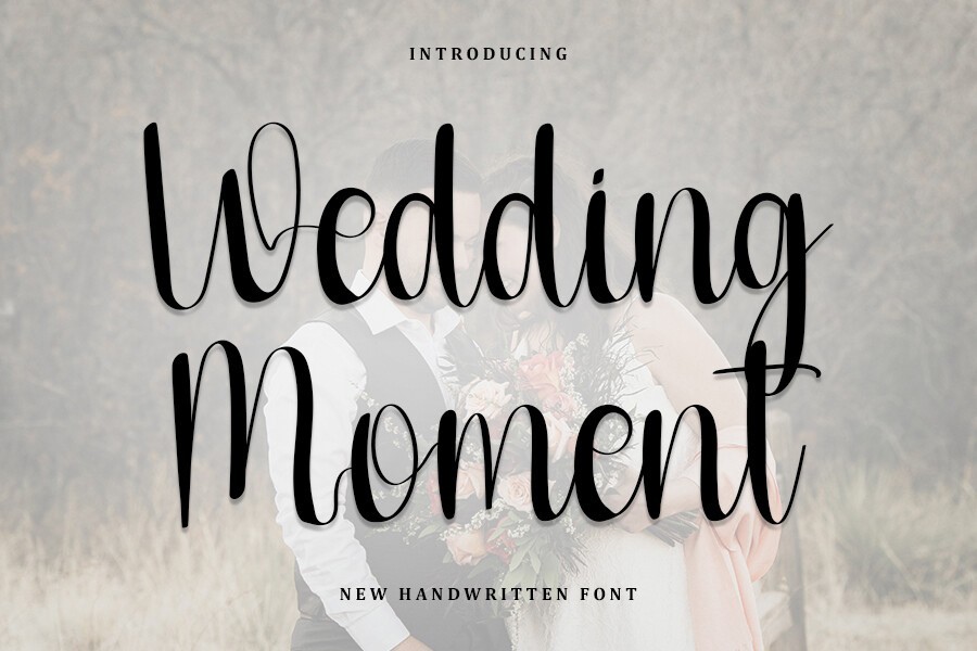 Schriftart Wedding Moment