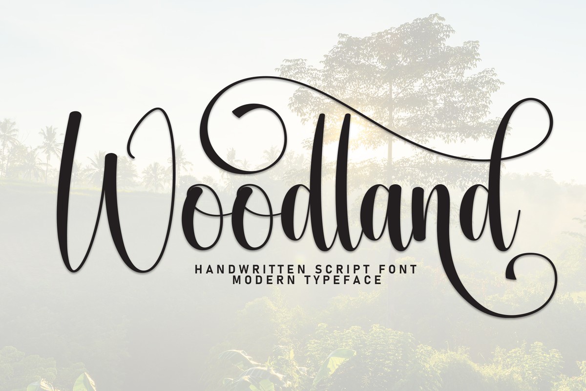 Schriftart Woodland