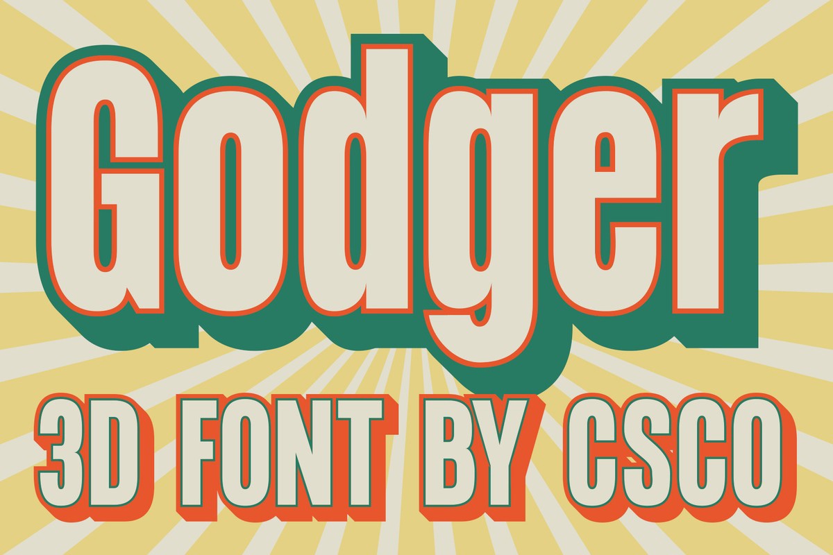 Schriftart Godger 3D