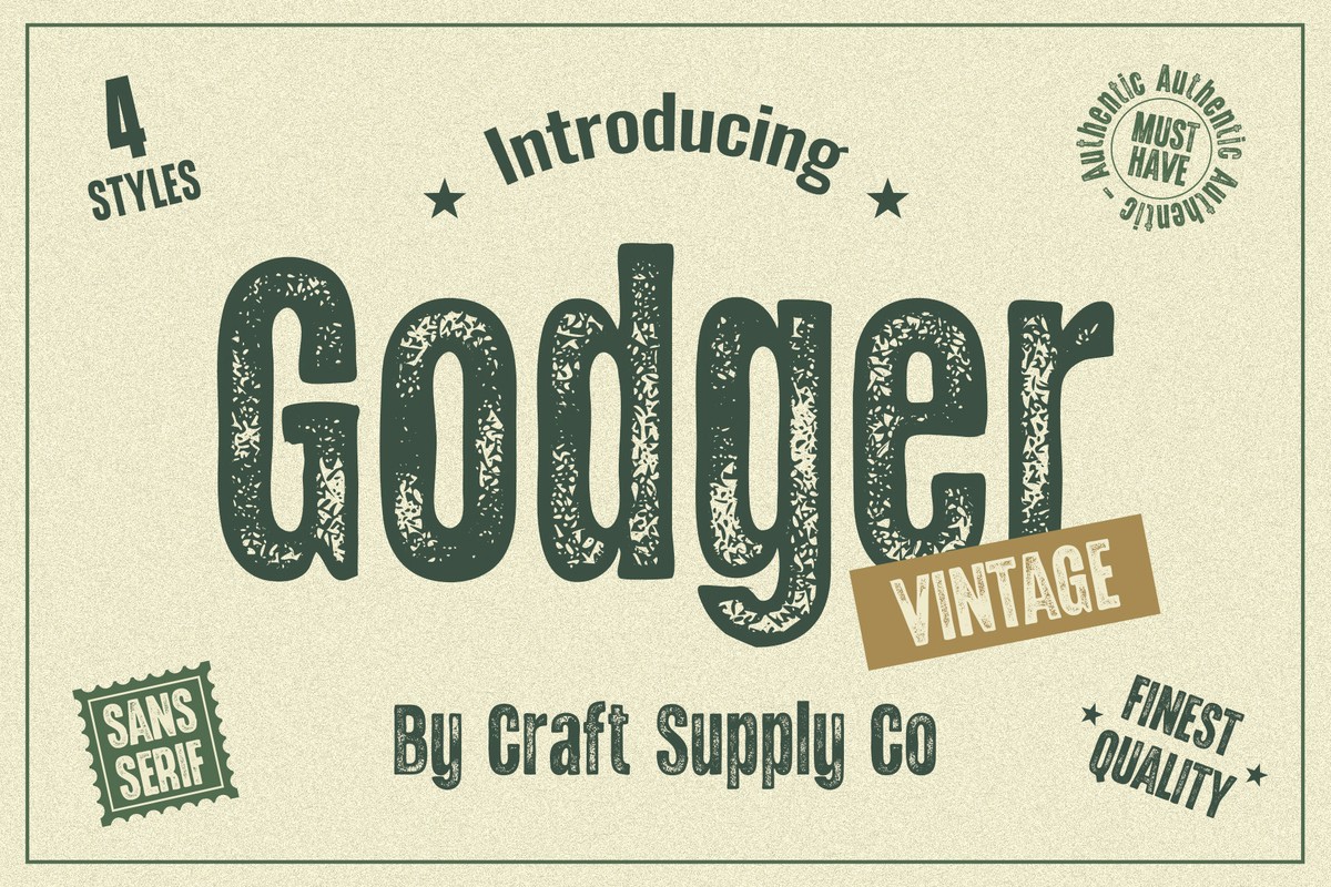 Schriftart Godger Vintage