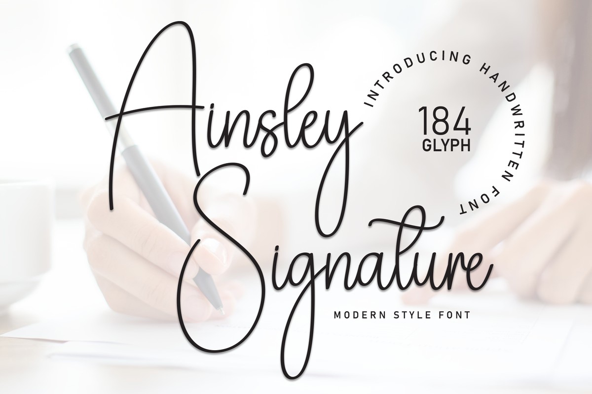 Schriftart Ashley Signature