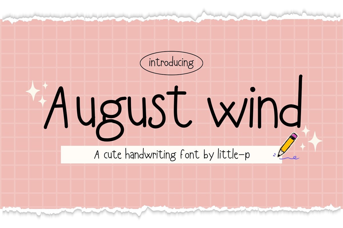 Schriftart August Wind