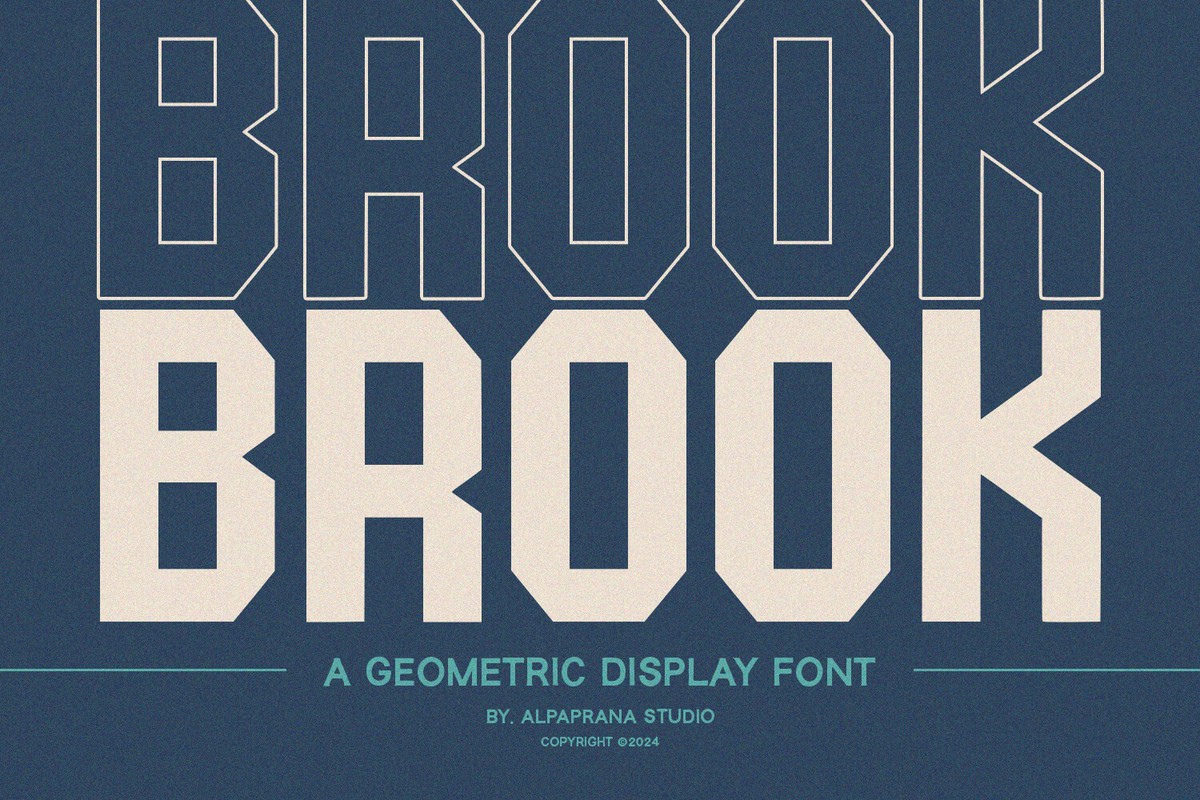 Schriftart Brook