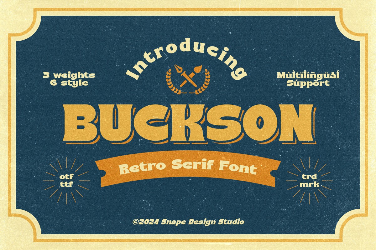 Schriftart Buckson