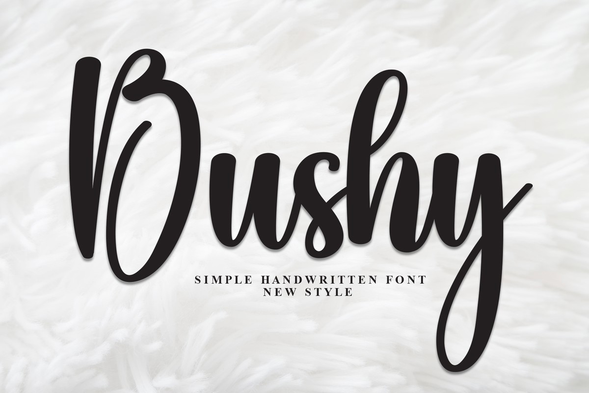 Schriftart Bushy