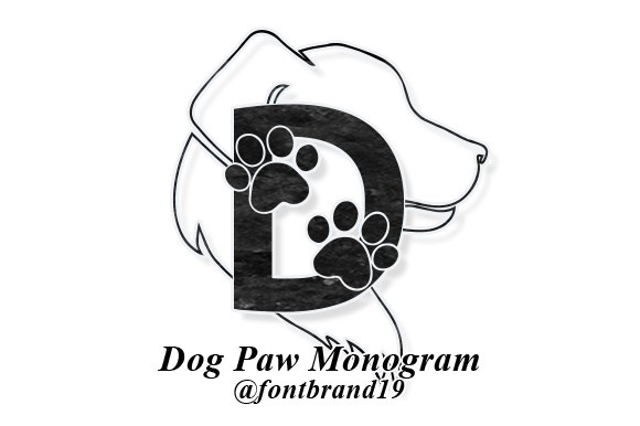 Schriftart Dog Paw Monogram