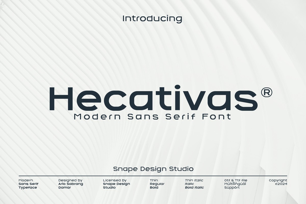 Schriftart Hecativas