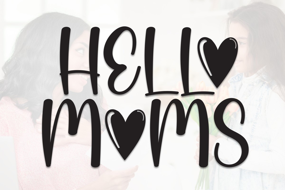 Schriftart Hello Moms