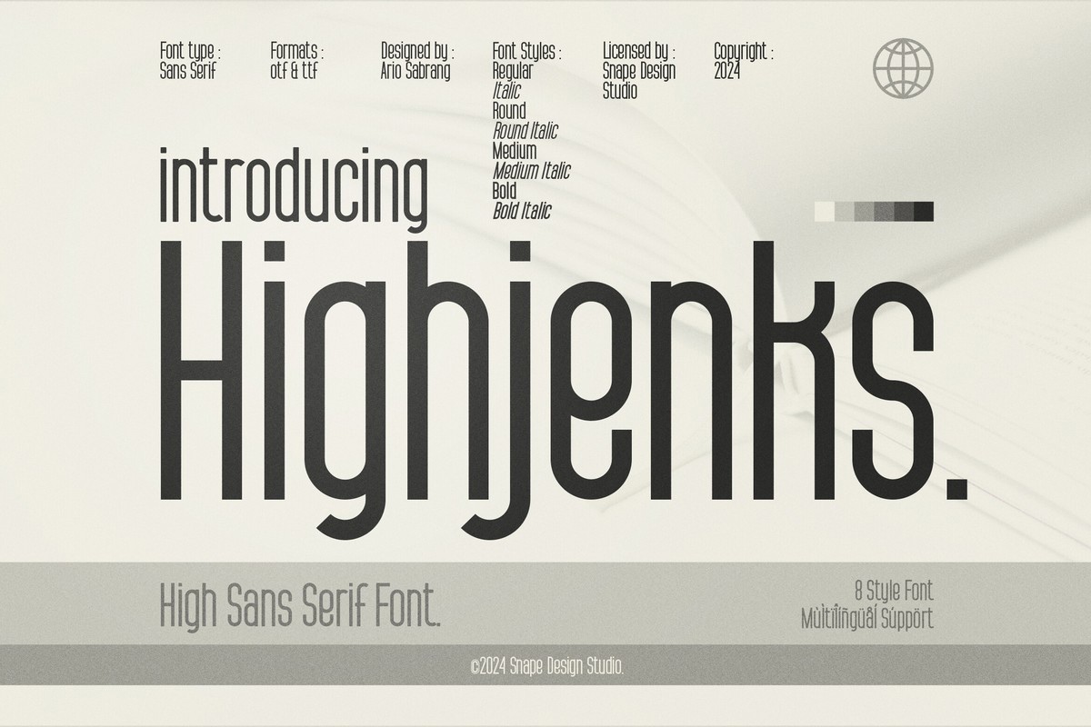 Schriftart Highjenks