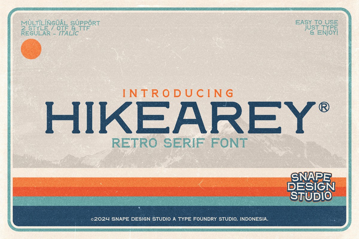 Schriftart Hikearey