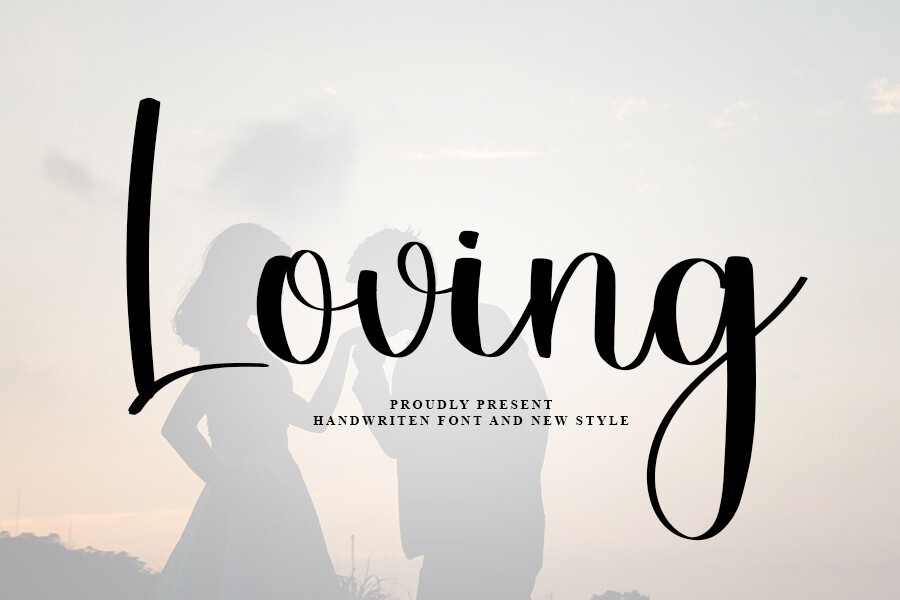 Schriftart Loving