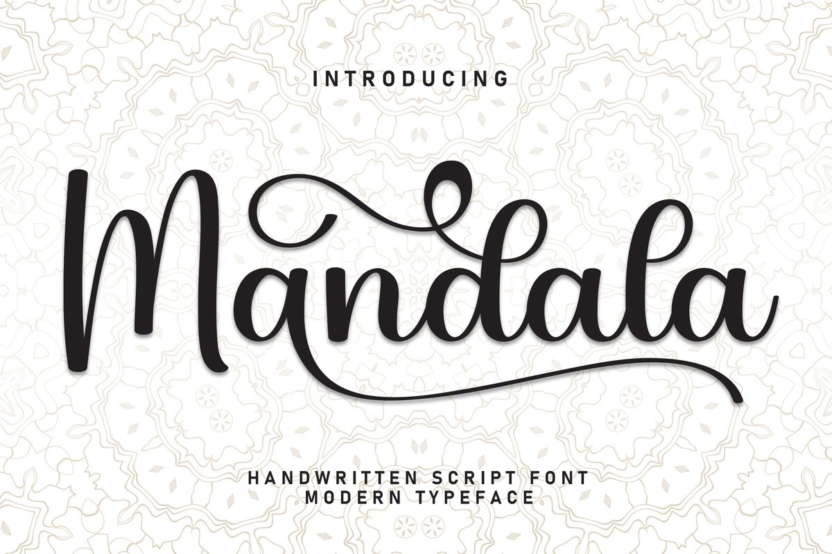 Schriftart Mandala