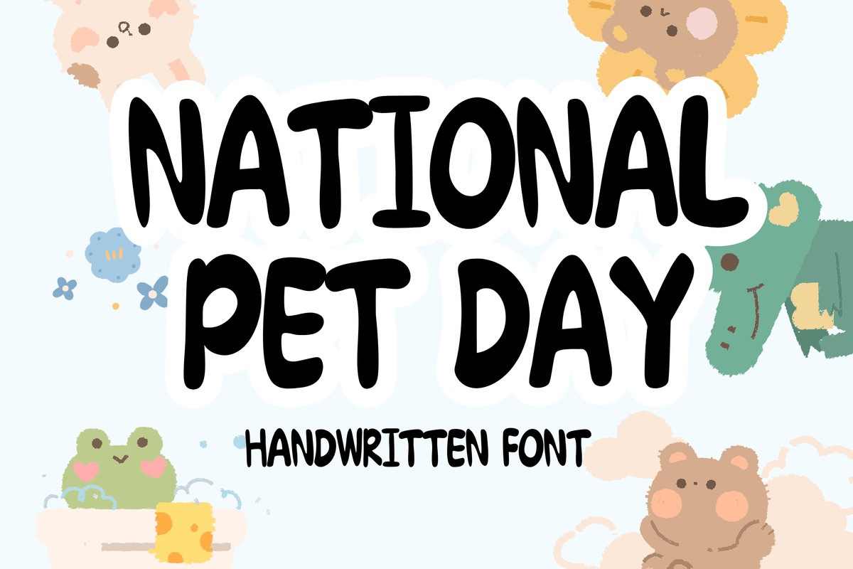 Schriftart National Pet Day