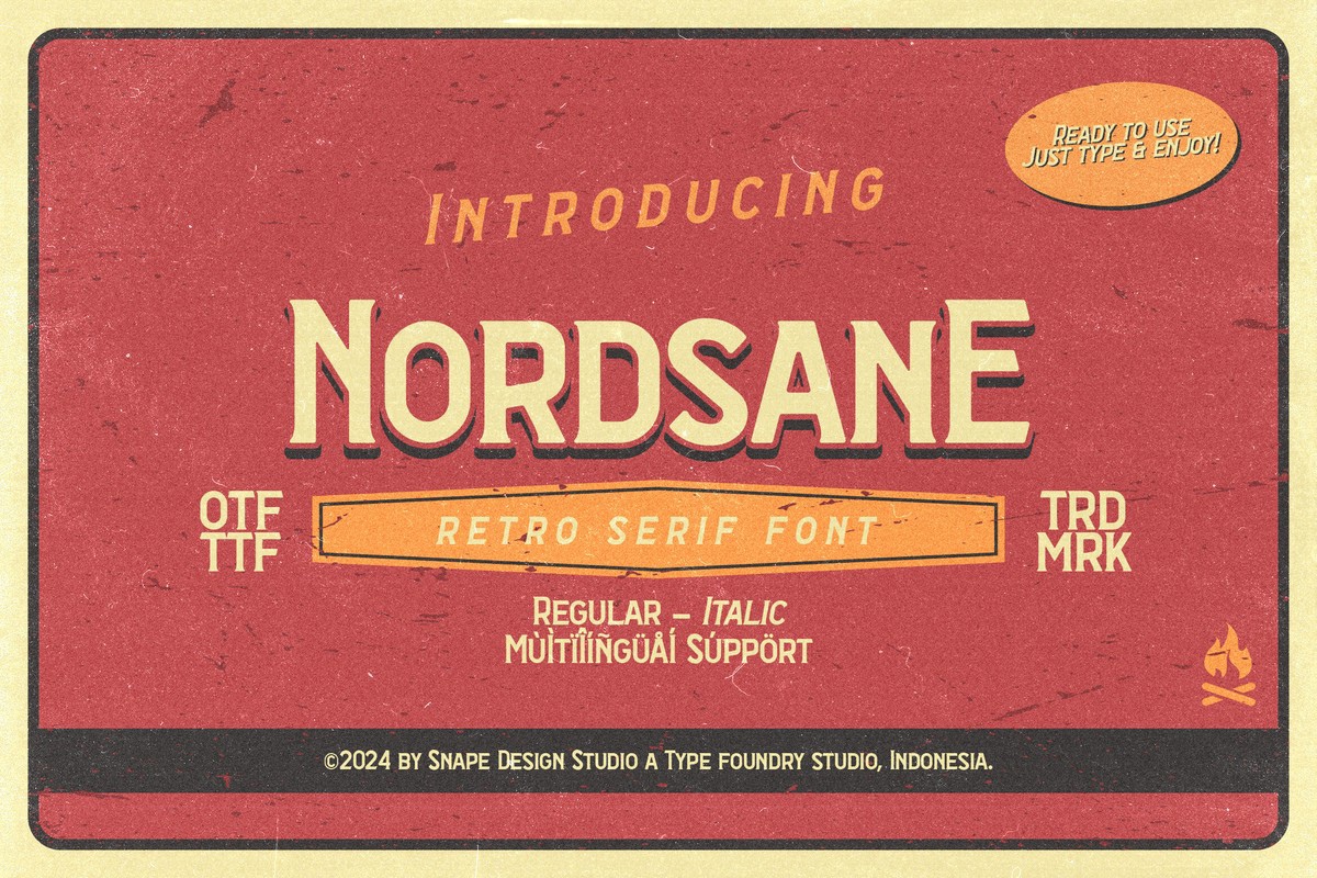 Schriftart Nordsane