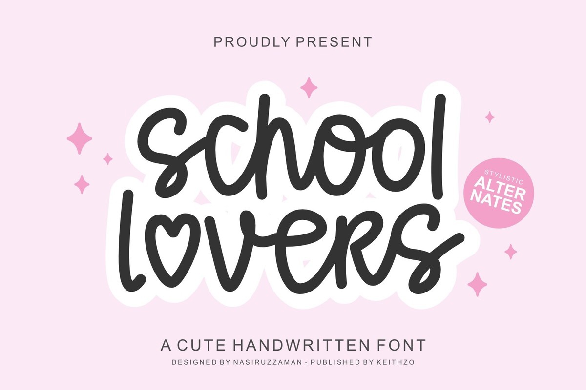 Schriftart School Lovers