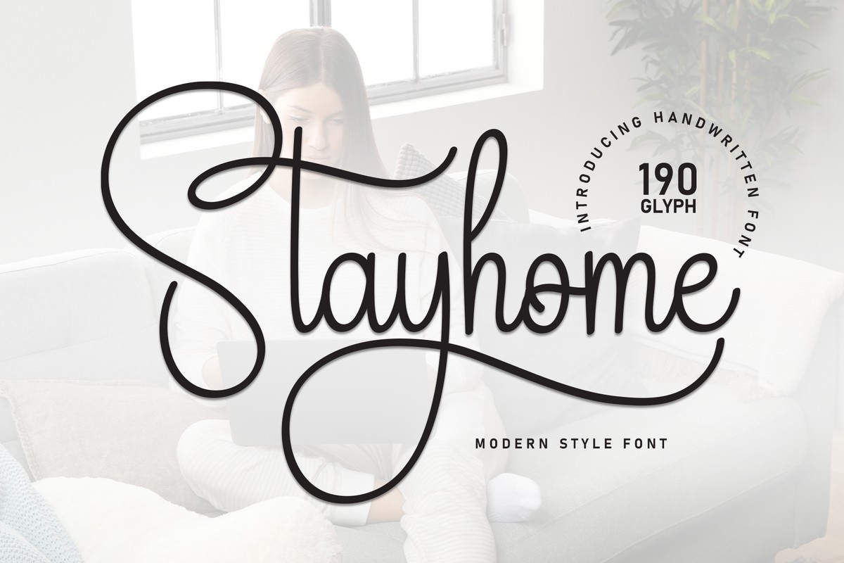 Schriftart Stayhome