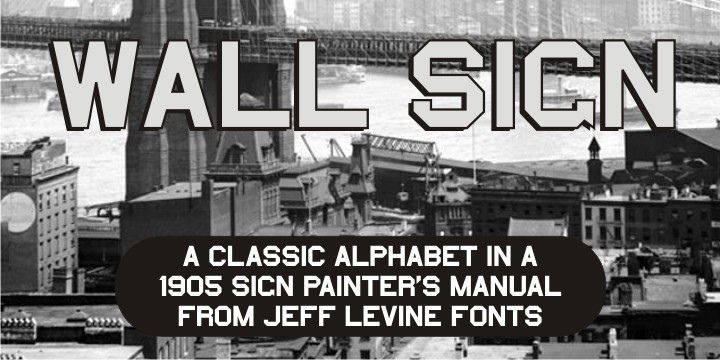 Schriftart Wall Sign JNL