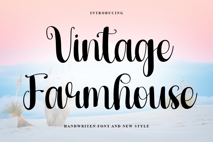 Schriftart Vintage Farmhouse